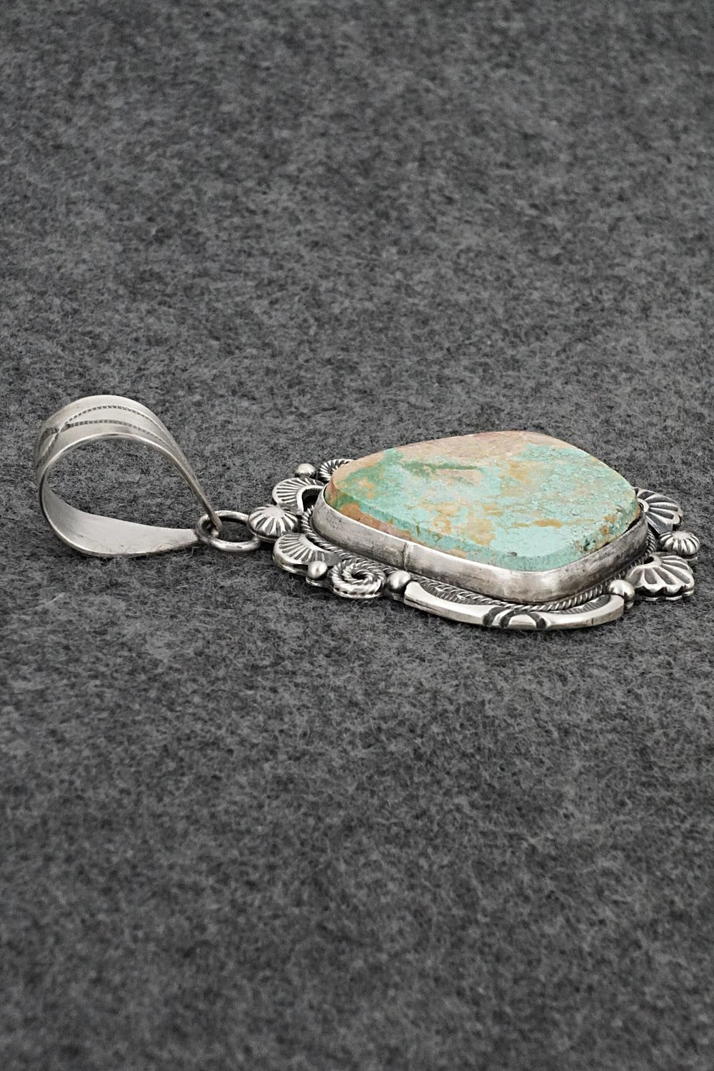 Turquoise & Sterling Silver Pendant - Jackson Hoskie