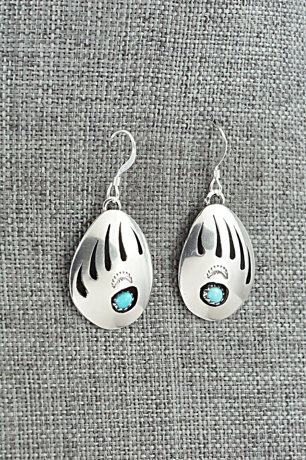 Turquoise & Sterling Silver Earrings - Ervin Begay