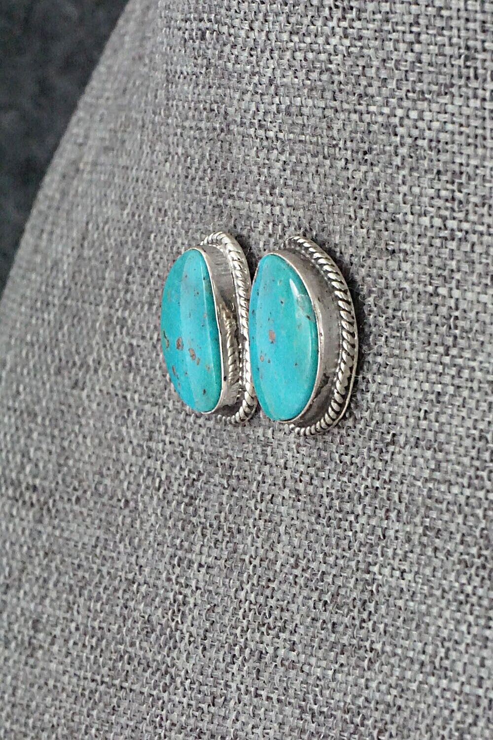 Turquoise & Sterling Silver Earrings - Sharon McCarthy