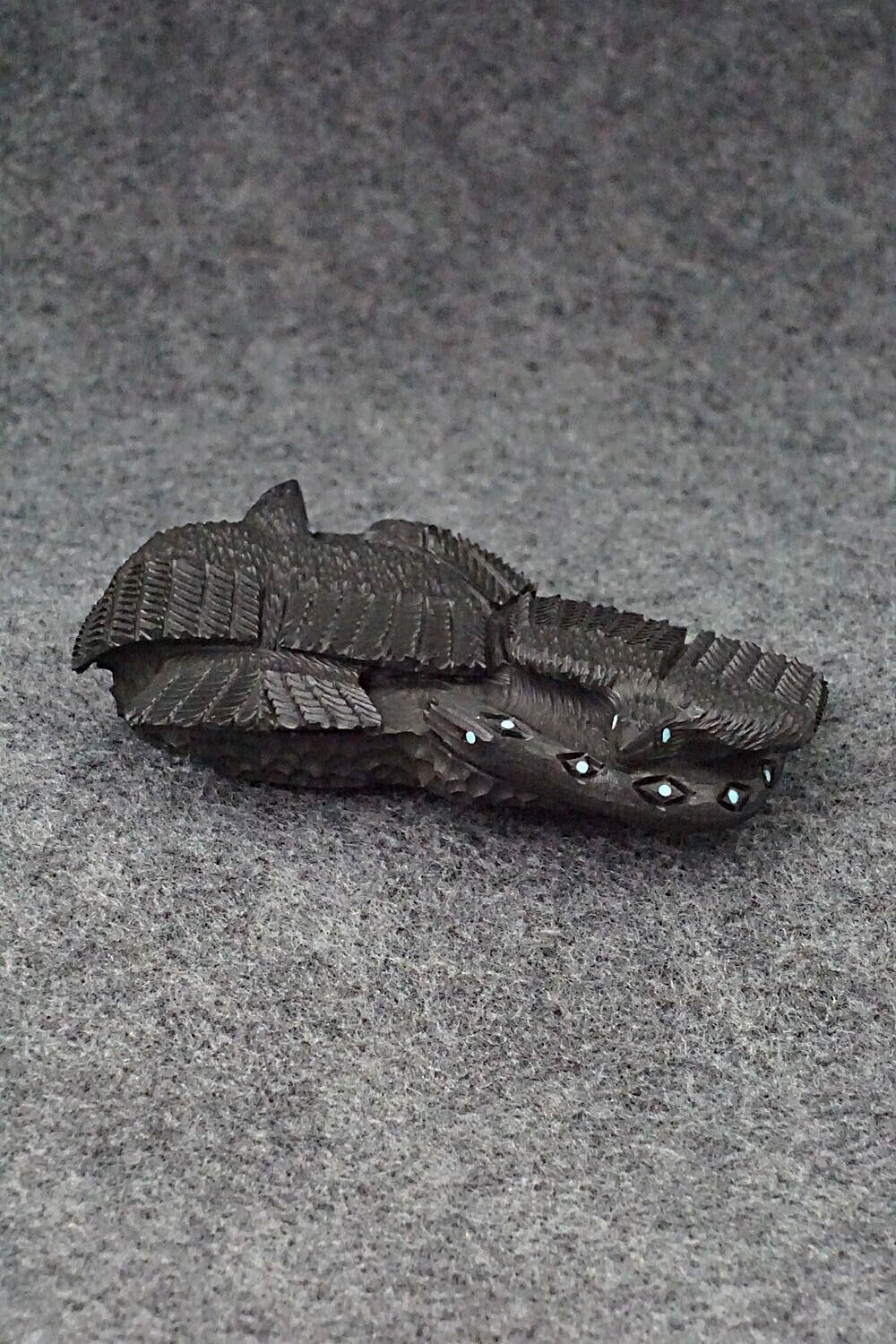 Crows with Snake Zuni Fetish Carving - Destry Siutza