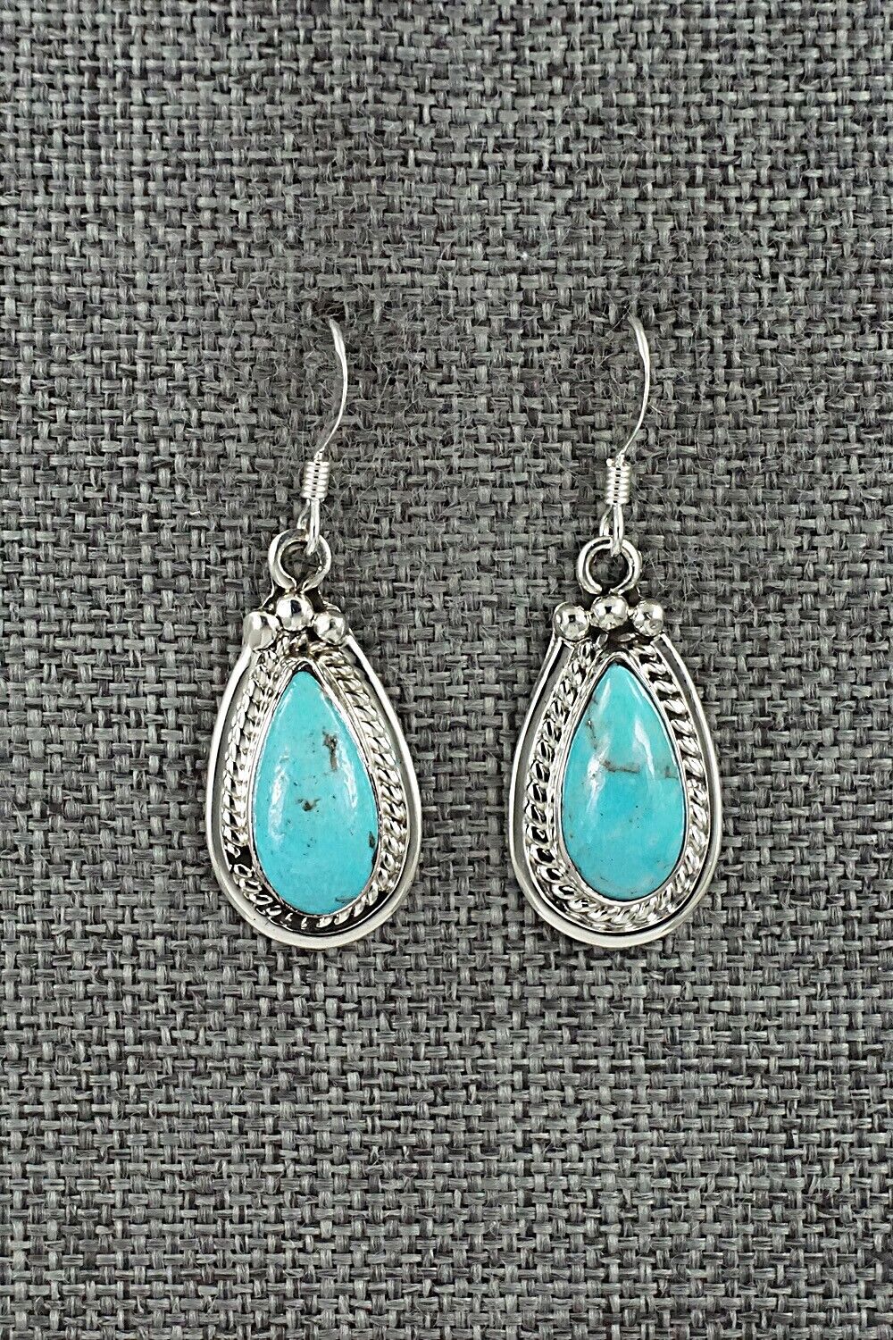 Turquoise & Sterling Silver Earrings - Verley Betone