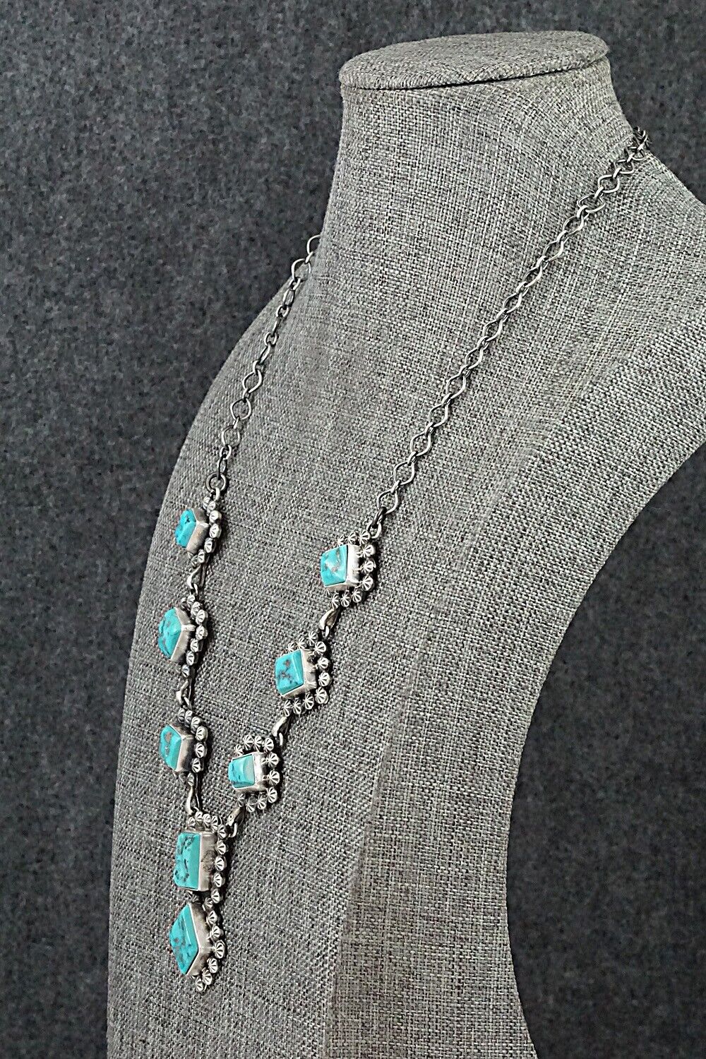 Turquoise & Sterling Silver Necklace - Paul Livingston