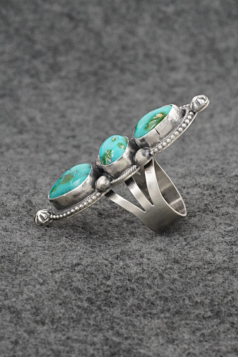 Turquoise & Sterling Silver Ring - Bobby Johnson - Size 8