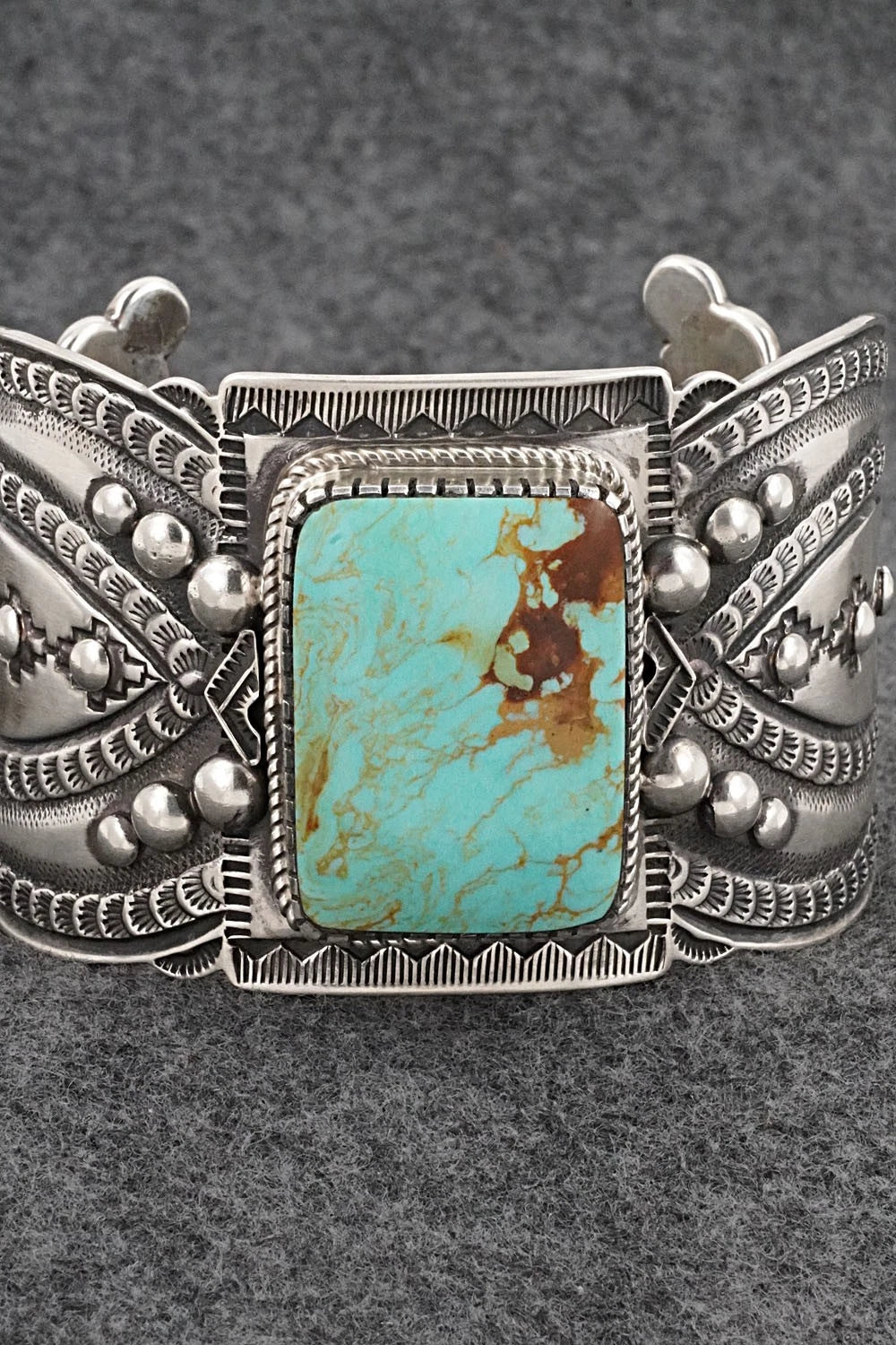 Turquoise & Sterling Silver Bracelet - Roland Dixson