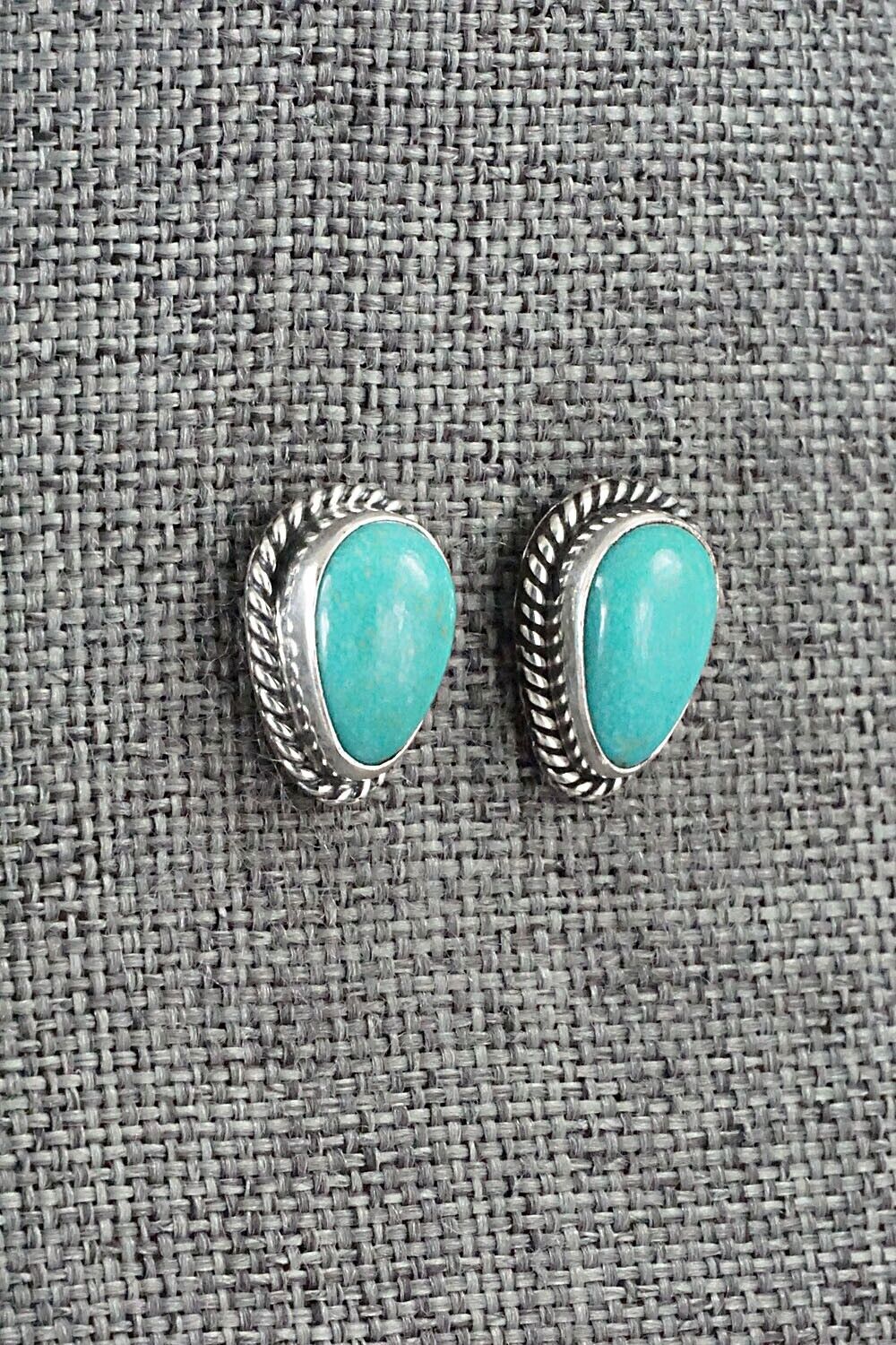 Turquoise & Sterling Silver Earrings - Marco Begaye