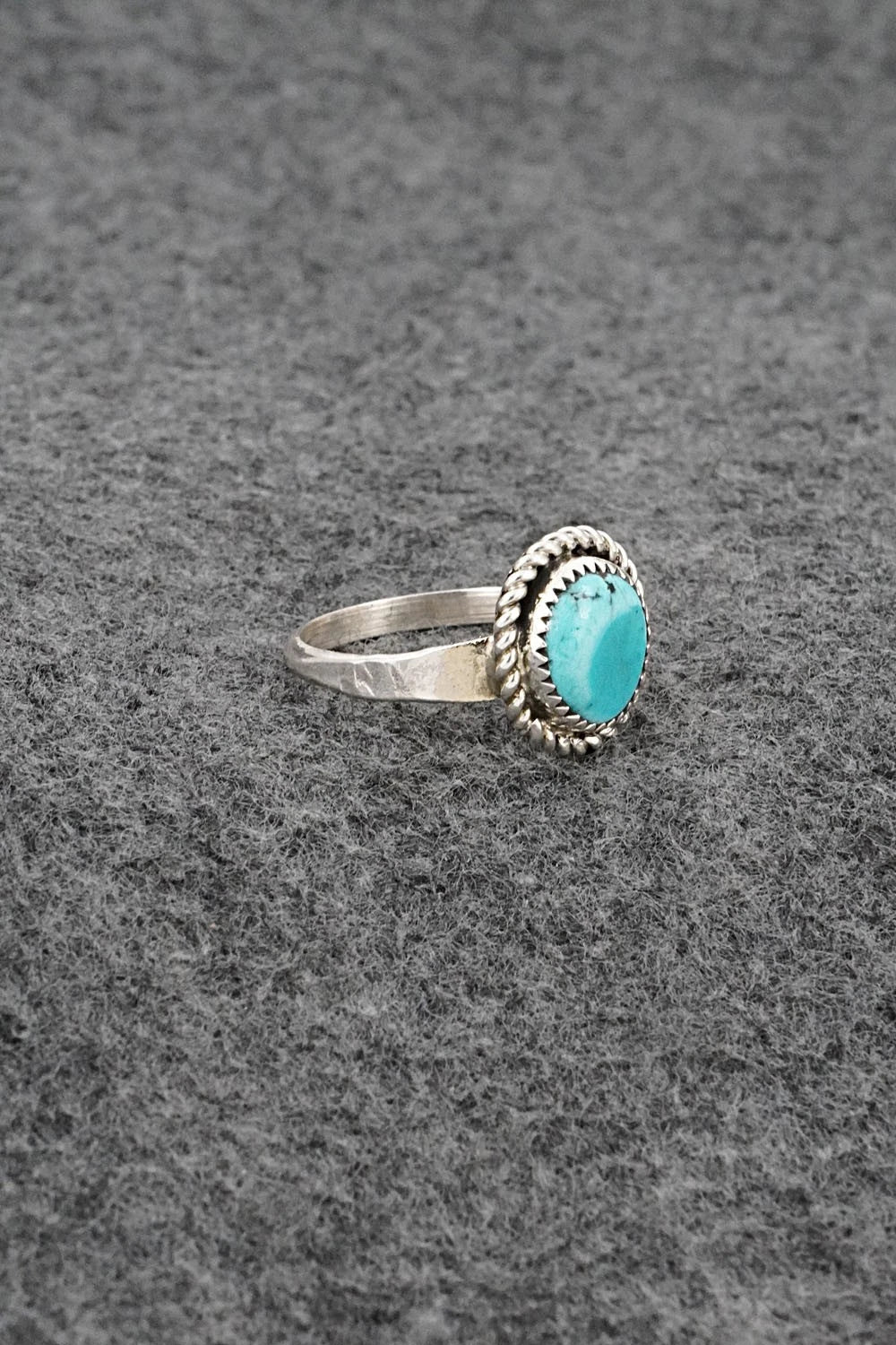 Turquoise & Sterling Silver Ring - Darius Arviso - Size 8.5