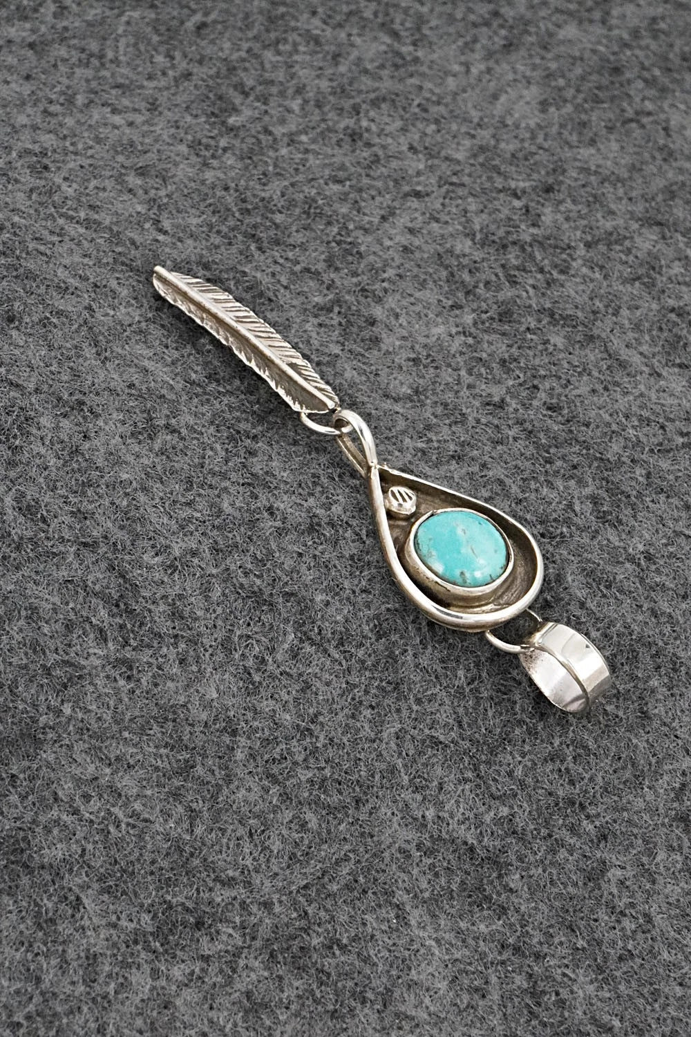 Turquoise & Sterling Silver Pendant - Priscilla Reeder