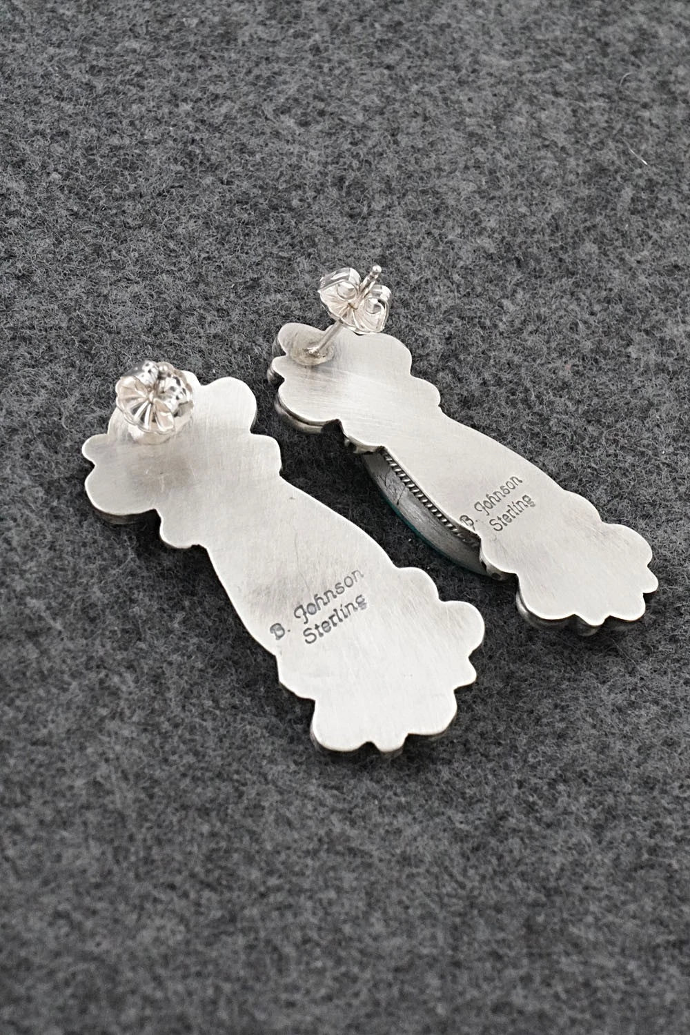 Turquoise & Sterling Silver Earrings - Bobby Johnson
