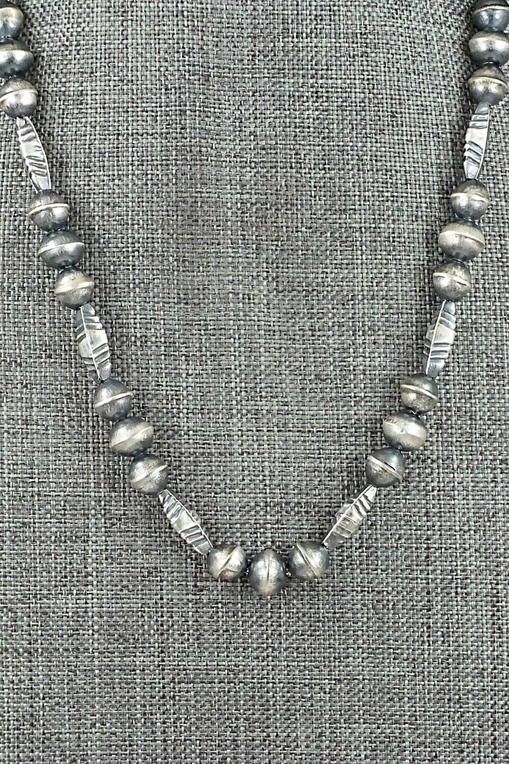 Sterling Silver Navajo Pearl Necklace 16" - Vintage