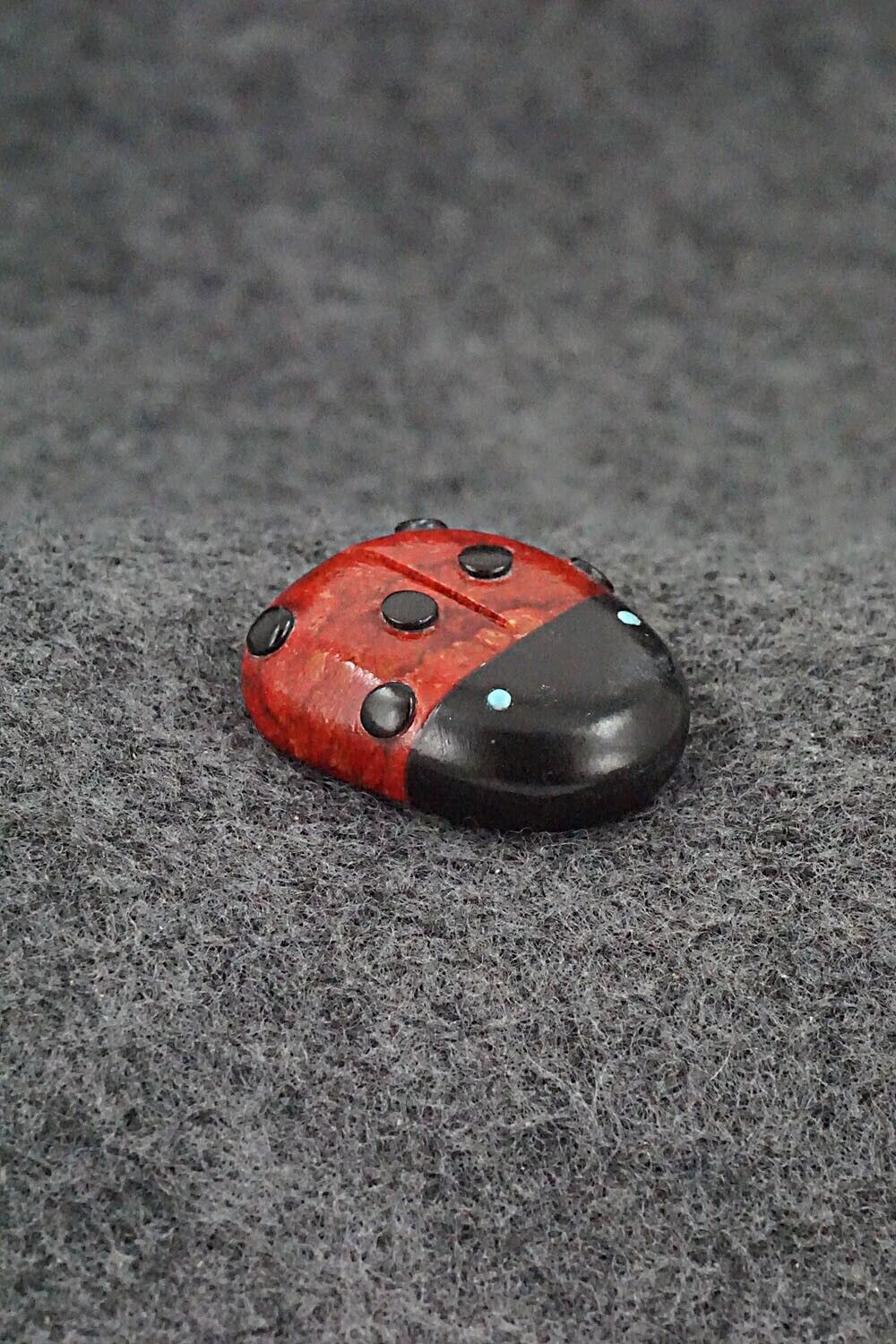 Ladybug Zuni Fetish Carving - Reynold Lunasee