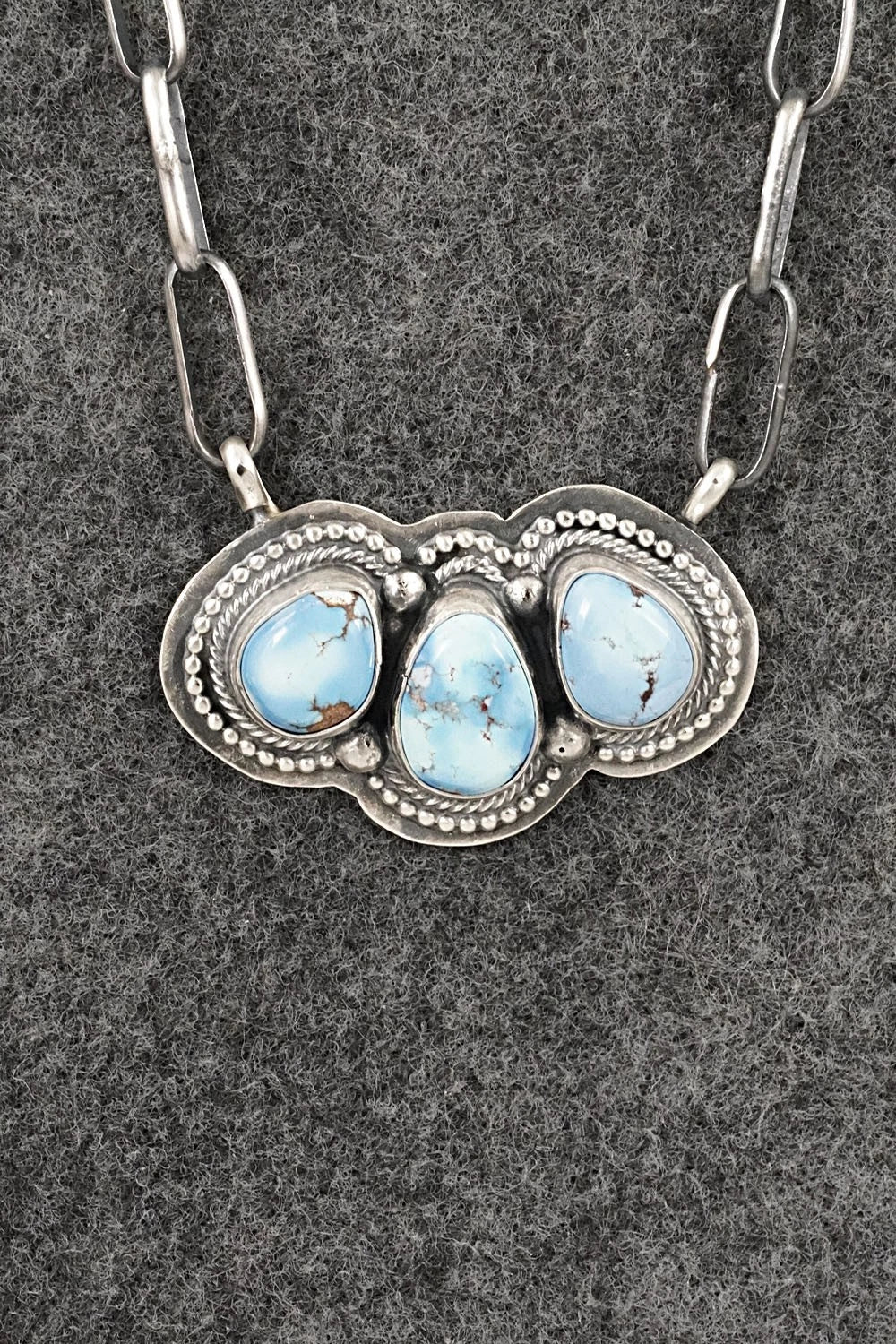 Turquoise & Sterling Silver Necklace - Darrin Livingston