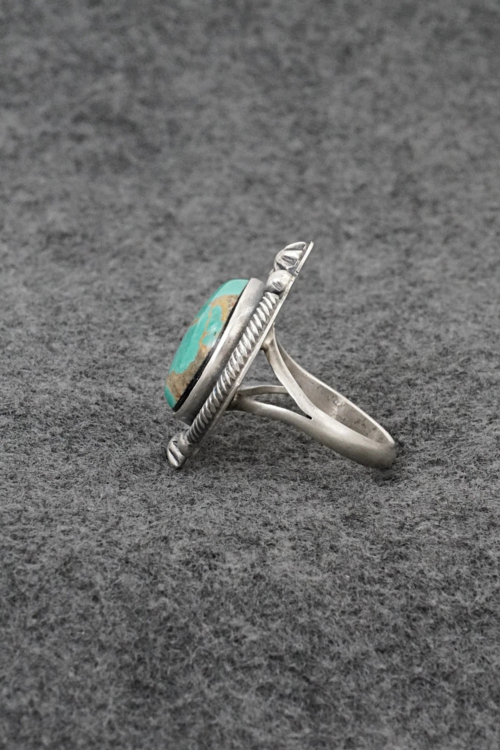 Turquoise & Sterling Silver Ring - Bobby Johnson - Size 9