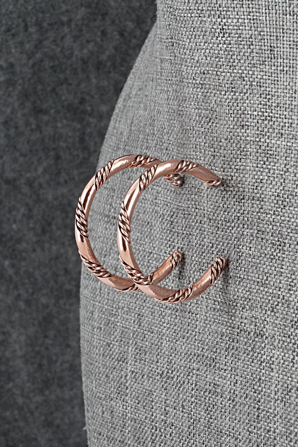 Copper Hoop Earrings - Elaine Tahe