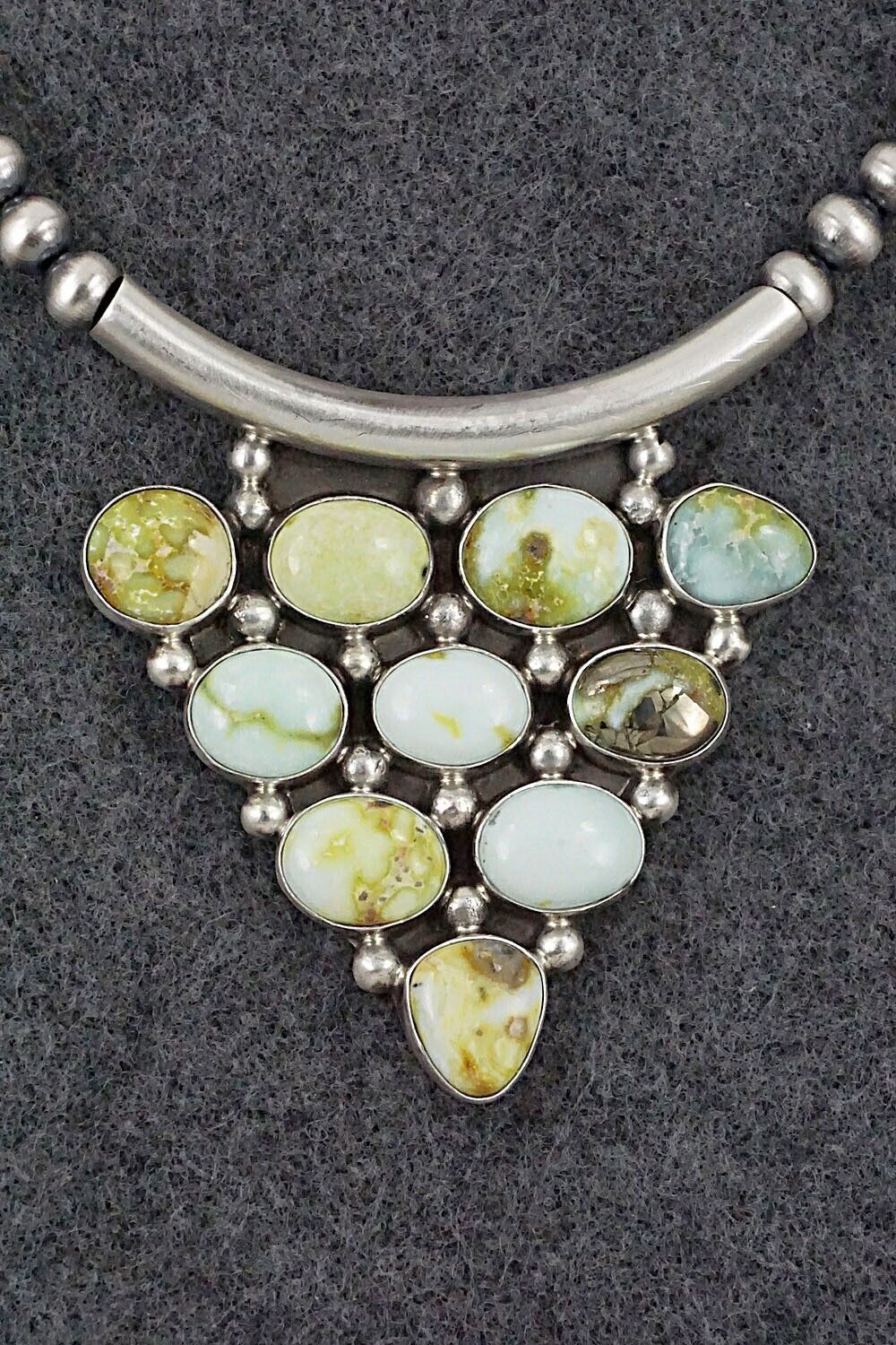 Turquoise & Sterling Silver Necklace - Tom Lewis