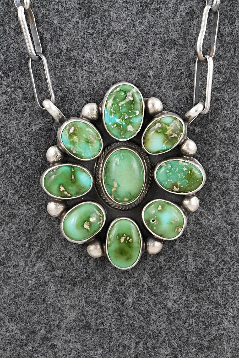 Turquoise & Sterling Silver Necklace - Kathleen Livingston