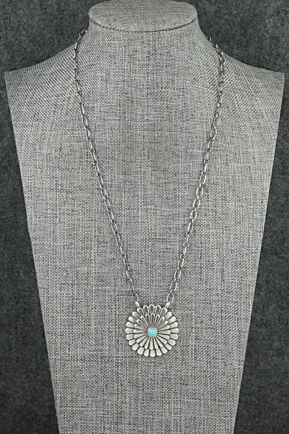 Turquoise & Sterling Silver Necklace - Sheldon Mariano