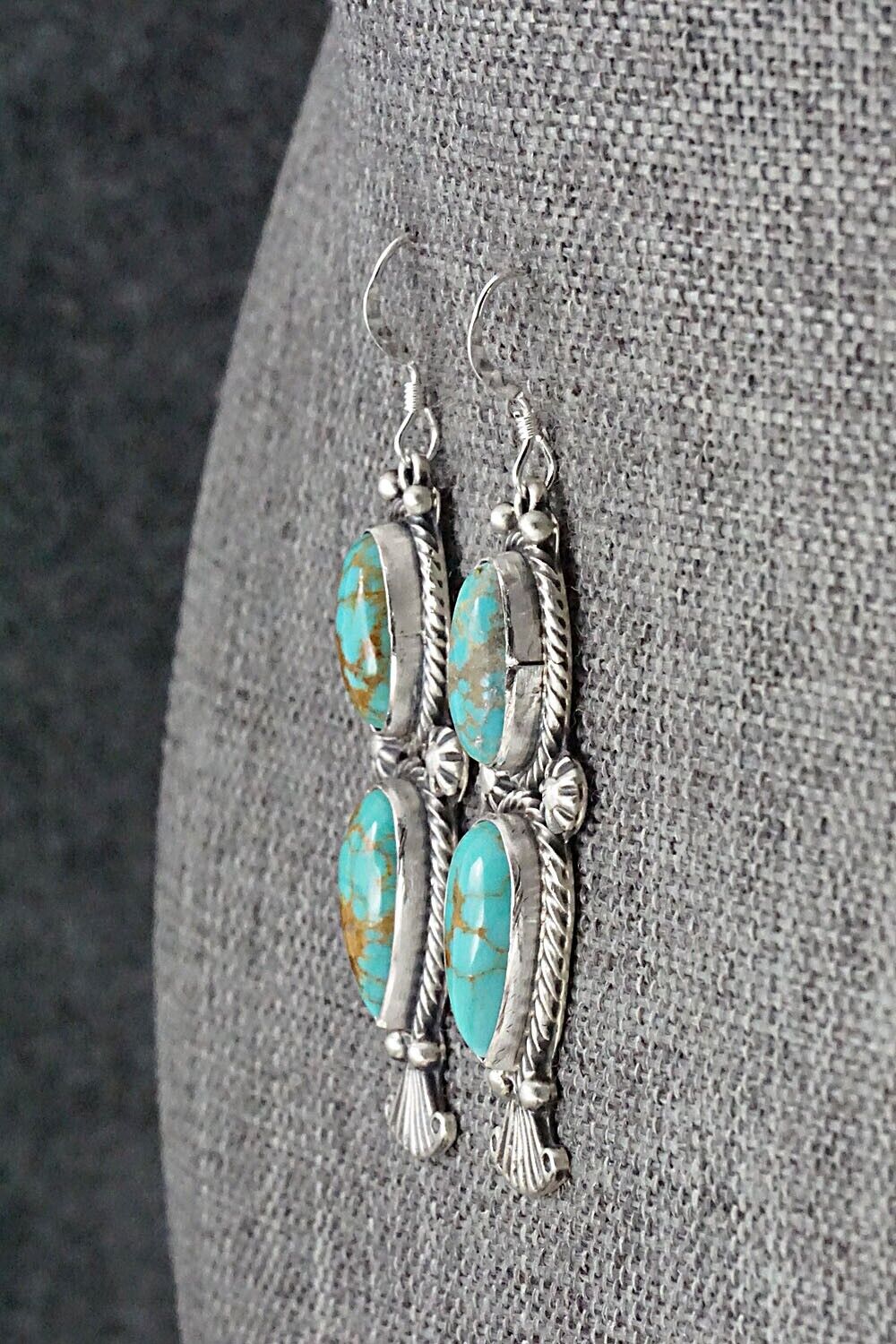 Turquoise & Sterling Silver Earrings - Verley Betone