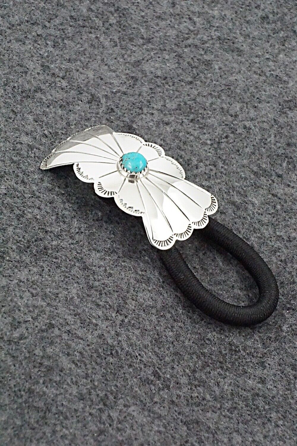 Turquoise & Sterling Silver Hair Tie - Phil Lynn