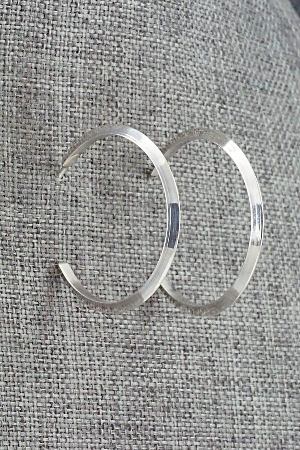 Sterling Silver Hoop Earrings - Elaine Tahe