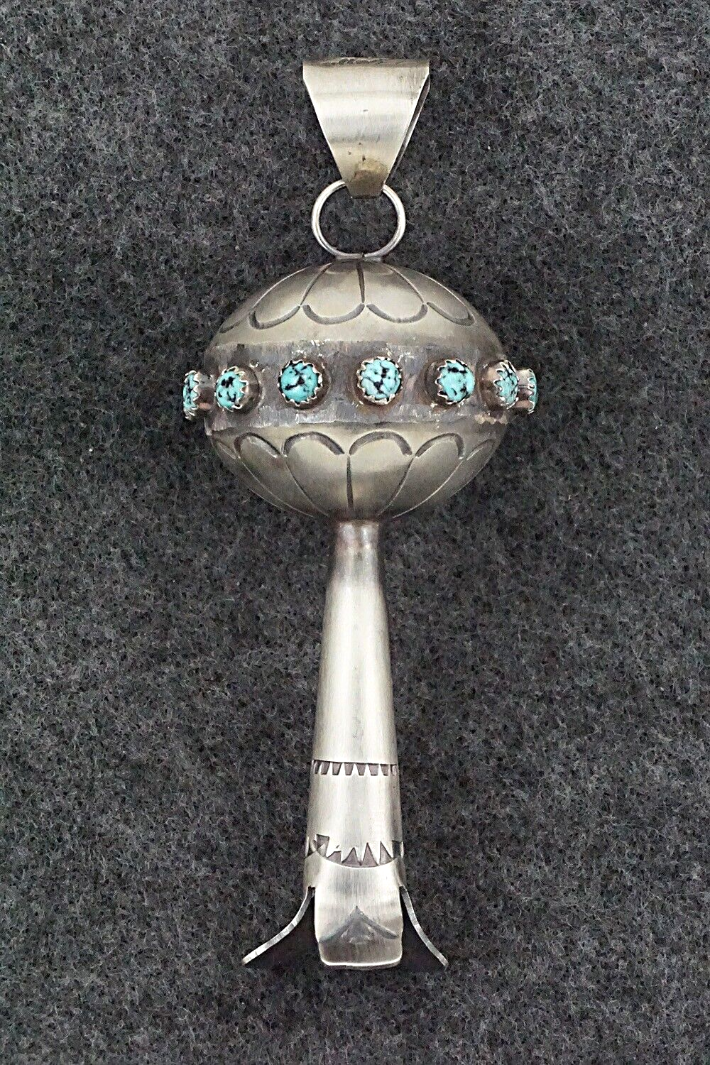 Turquoise & Sterling Silver Pendant - Tim Yazzie