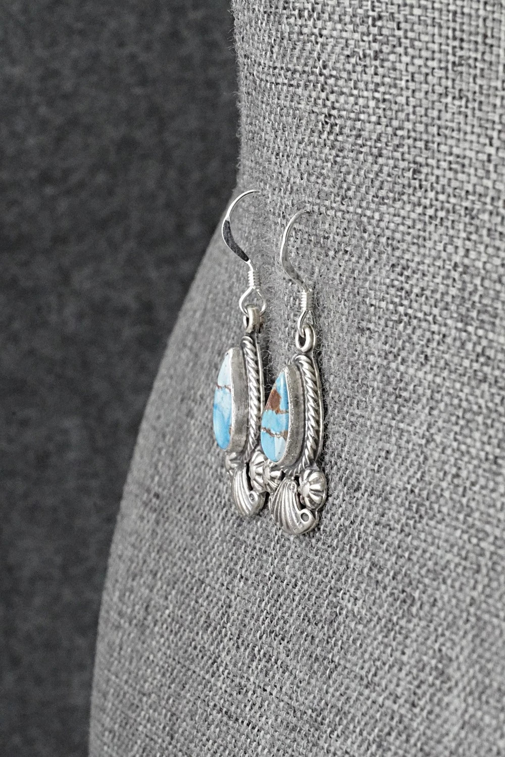 Turquoise & Sterling Silver Earrings - Verley Betone