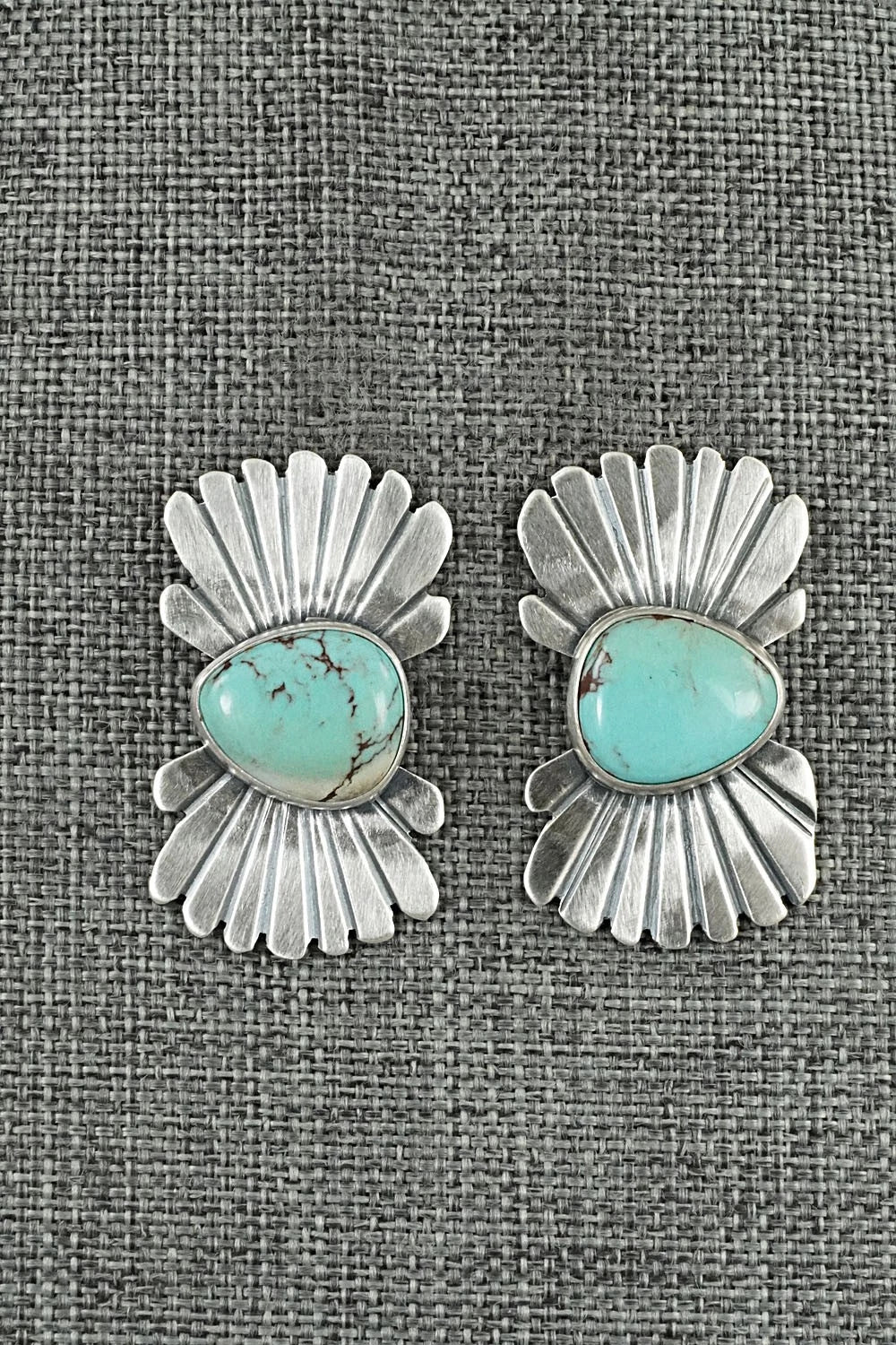 Turquoise & Sterling Silver Earrings - Mark Yazzie