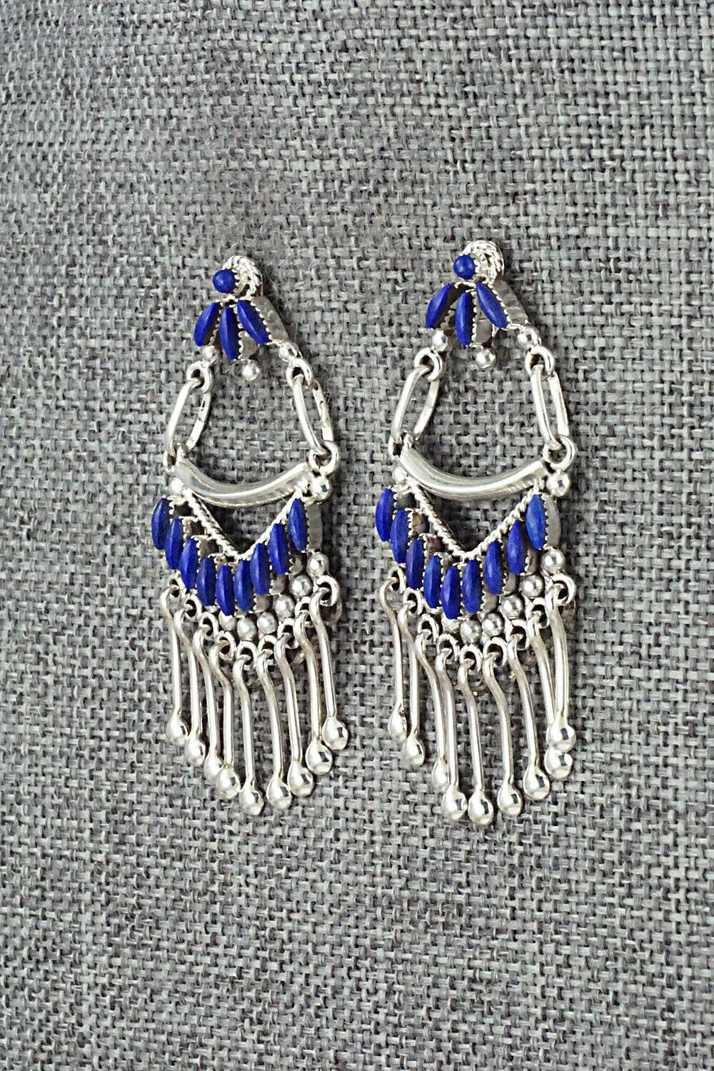 Lapis & Sterling Silver Earrings - Stewart Natewa