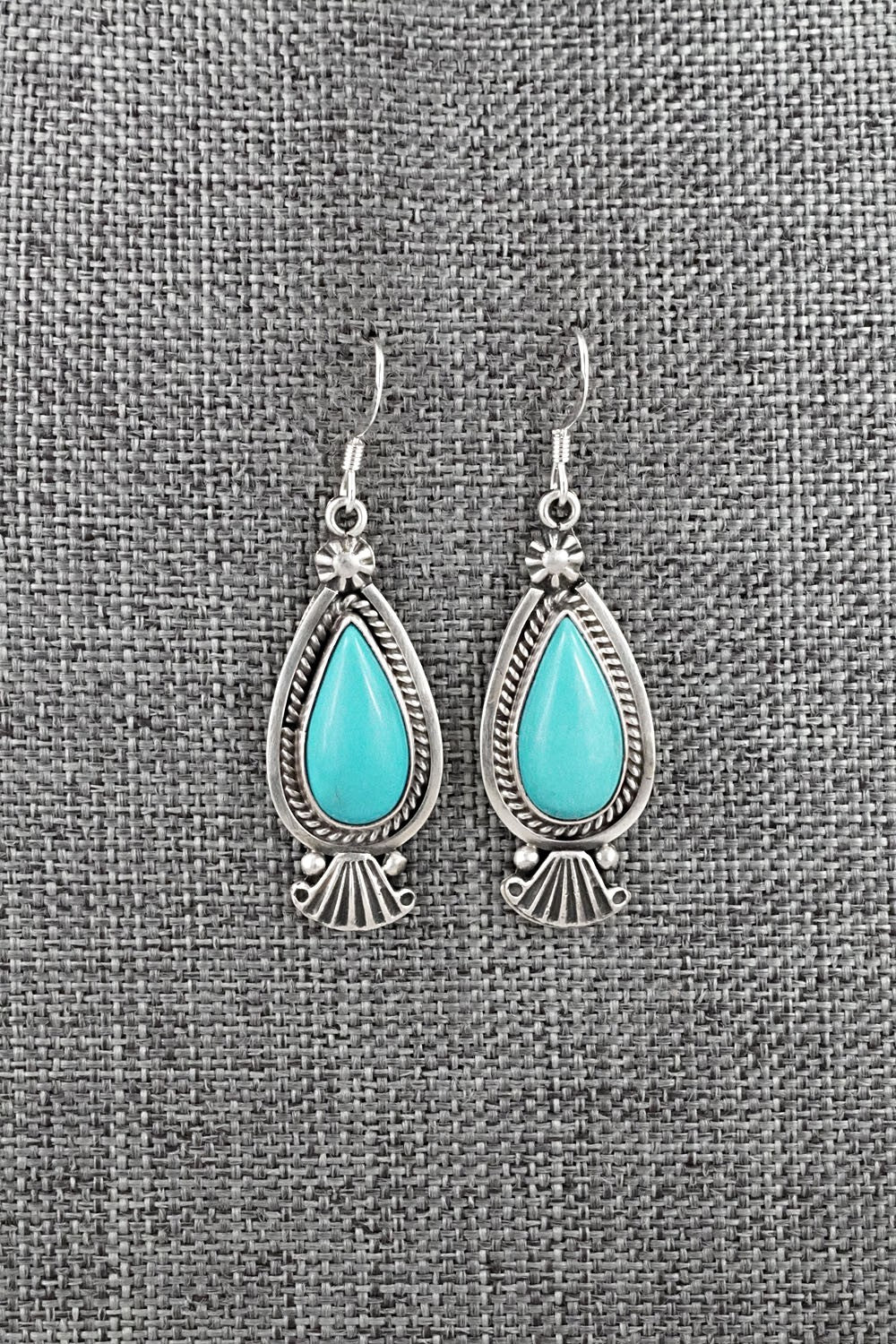 Turquoise & Sterling Silver Earrings - Verley Betone