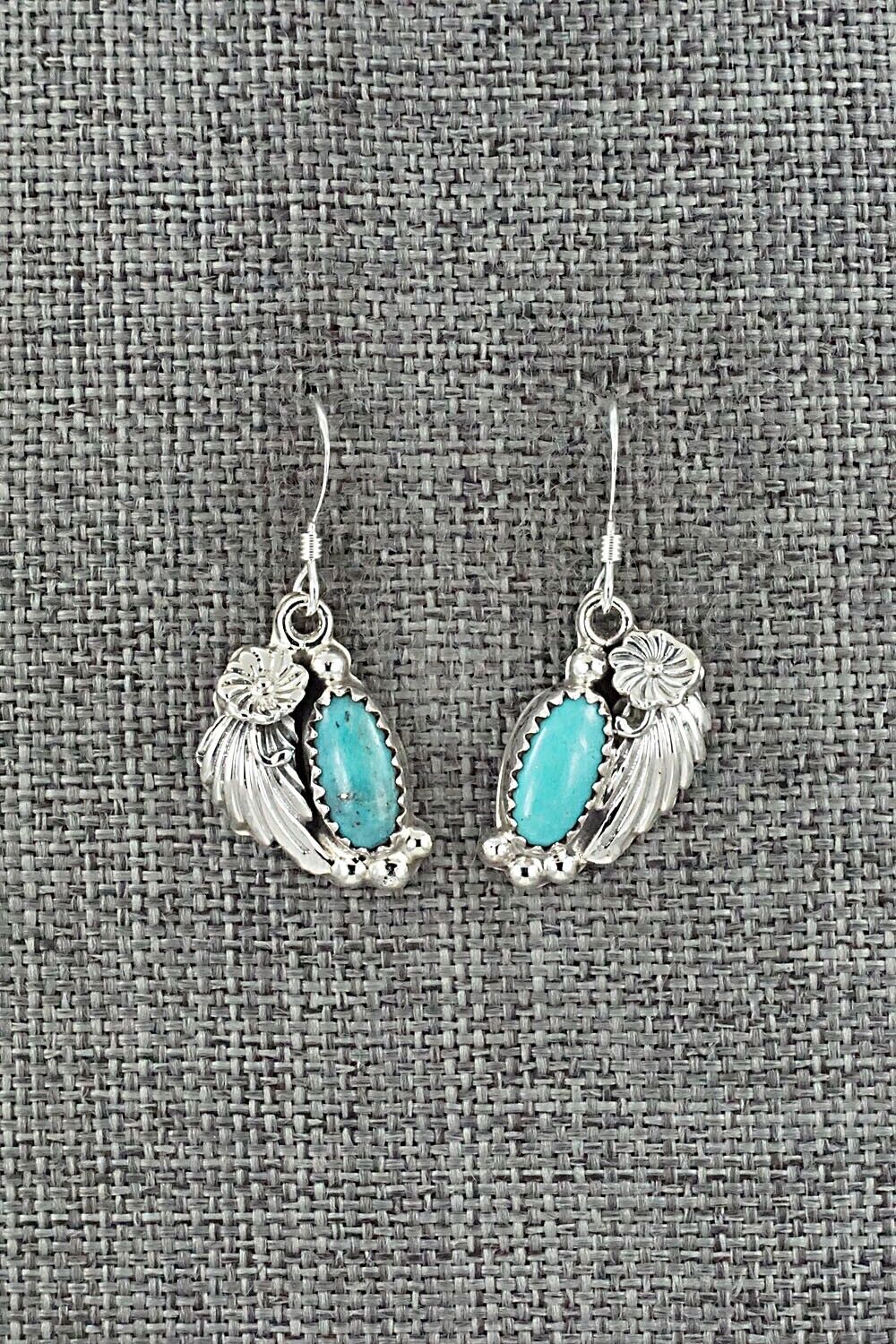 Turquoise and Sterling Silver Earrings - Andrew Vandever