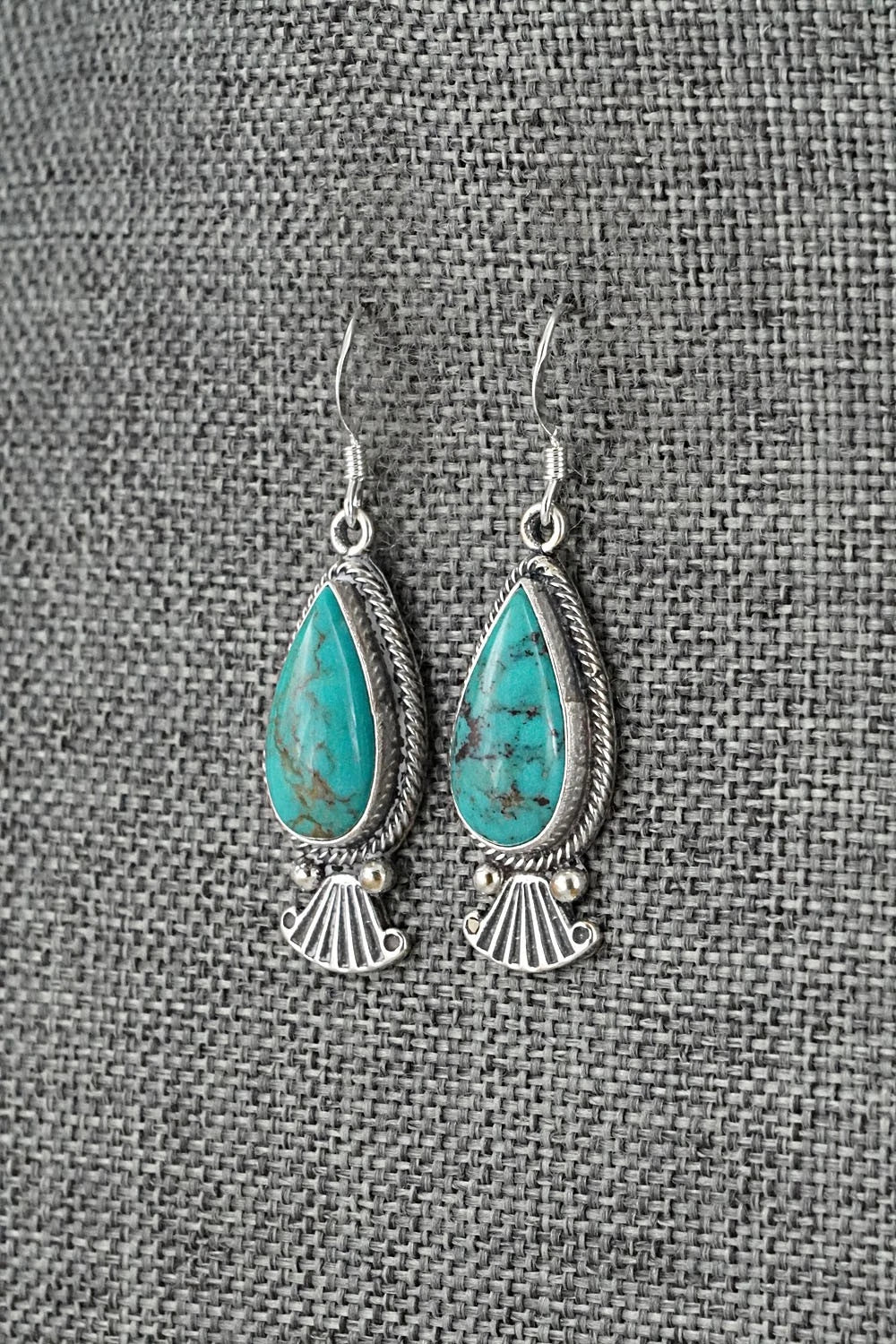 Turquoise & Sterling Silver Earrings - Verley Betone