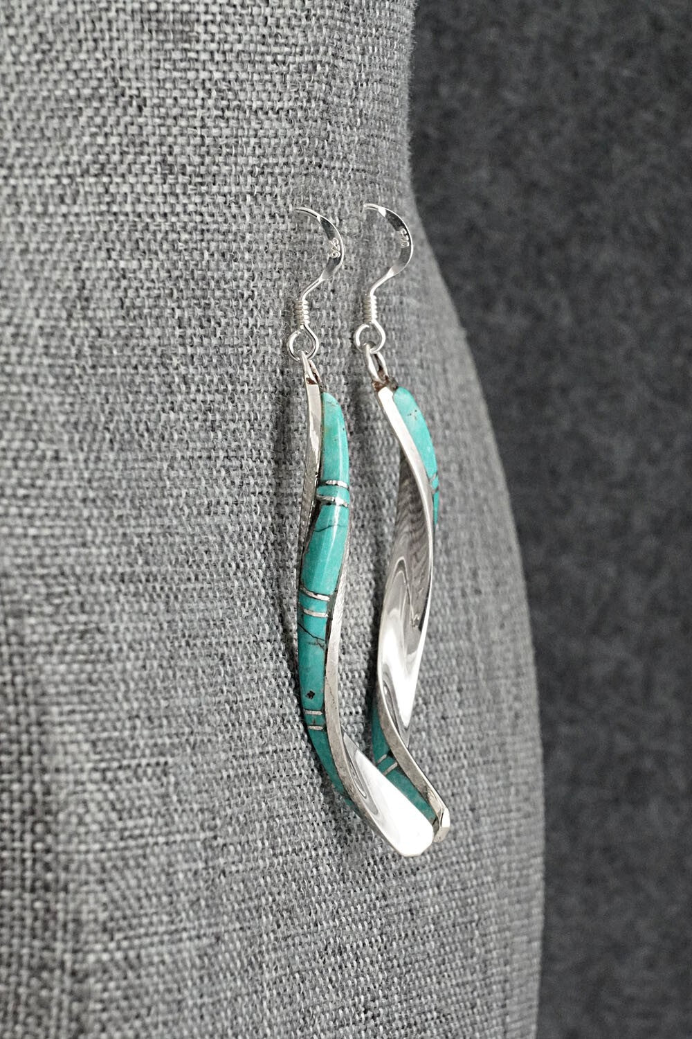 Turquoise & Sterling Silver Earrings - Terrance Panteah
