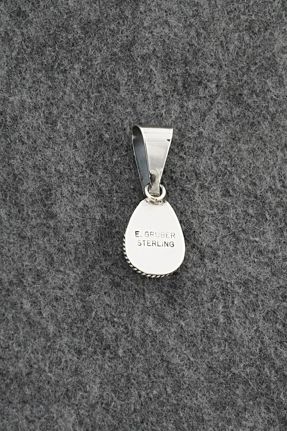 Turquoise & Sterling Silver Pendant - Eugene Gruber
