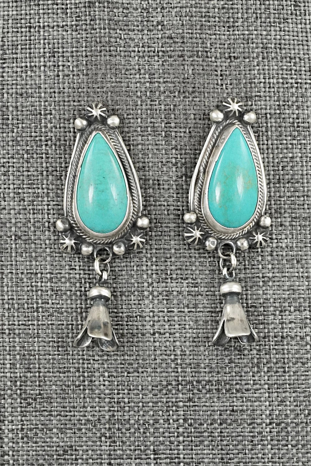 Turquoise & Sterling Silver Earrings - Bobby Johnson