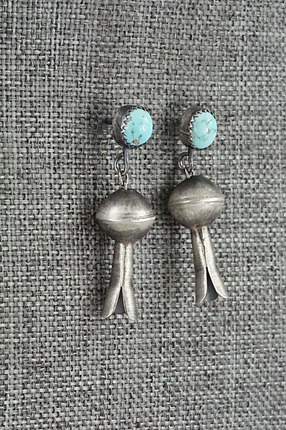 Turquoise & Sterling Silver Blossom Earrings - Shirley Lee