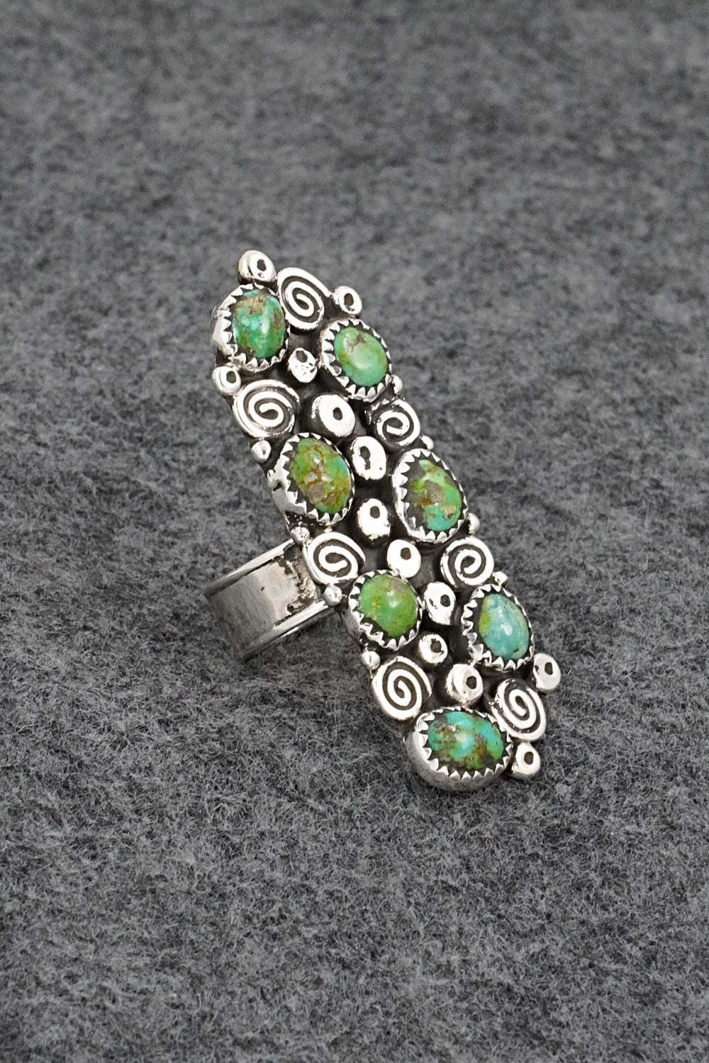 Turquoise & Sterling Silver Ring - Priscilla Reeder - Size 8