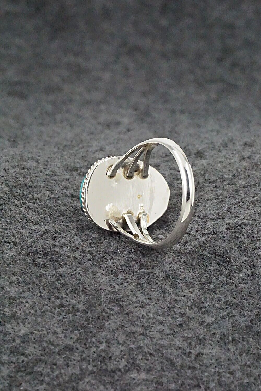 Turquoise & Sterling Silver Ring - Tom Dinetso - Size 9