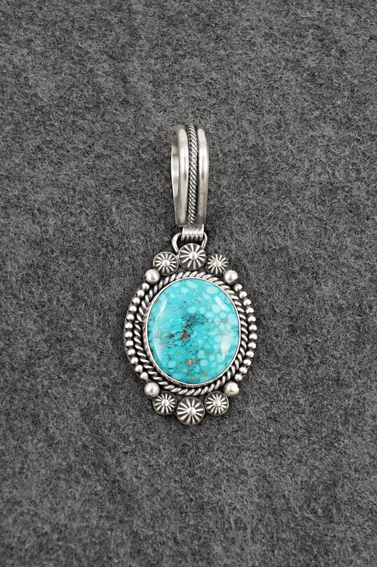 Turquoise & Sterling Silver Pendant - Michael Calladitto