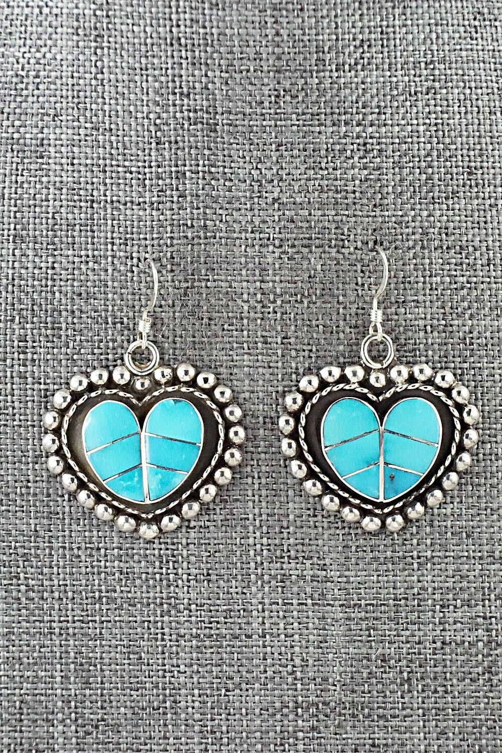 Turquoise & Sterling Silver Earrings - Faye Lowsayatee