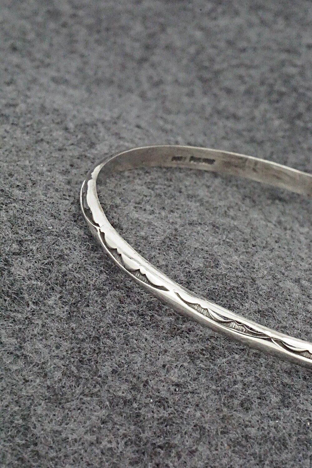 Sterling Silver Bangle Bracelet - Elaine Tahe