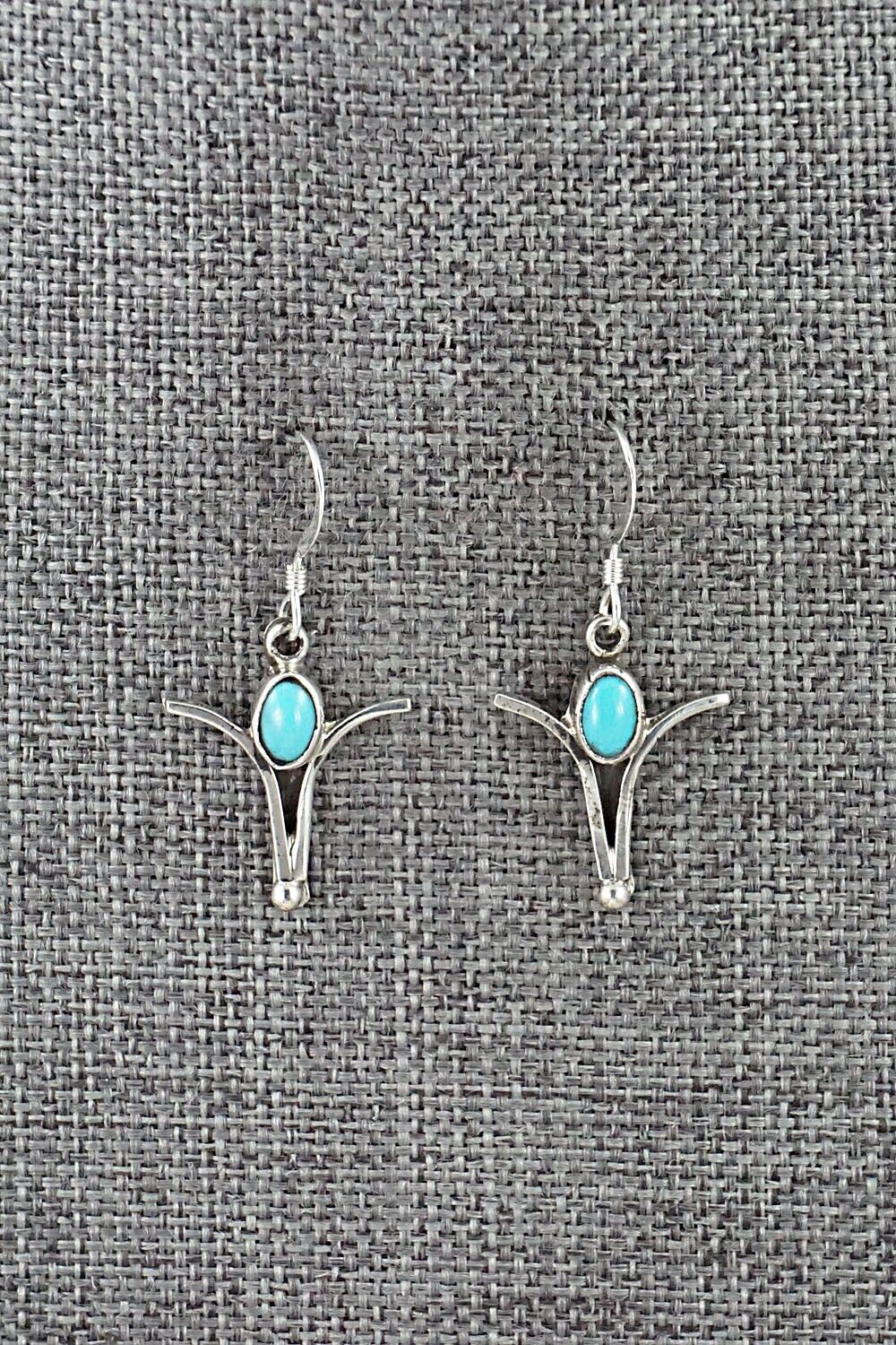 Turquoise & Sterling Silver Earrings - Verley Betone