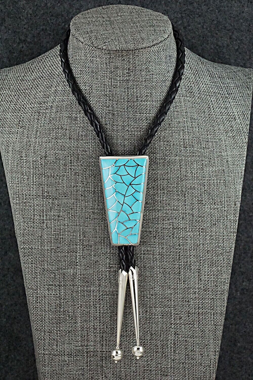 Turquoise & Sterling Silver Bolo Tie & Belt Buckle - Stuart Tucson