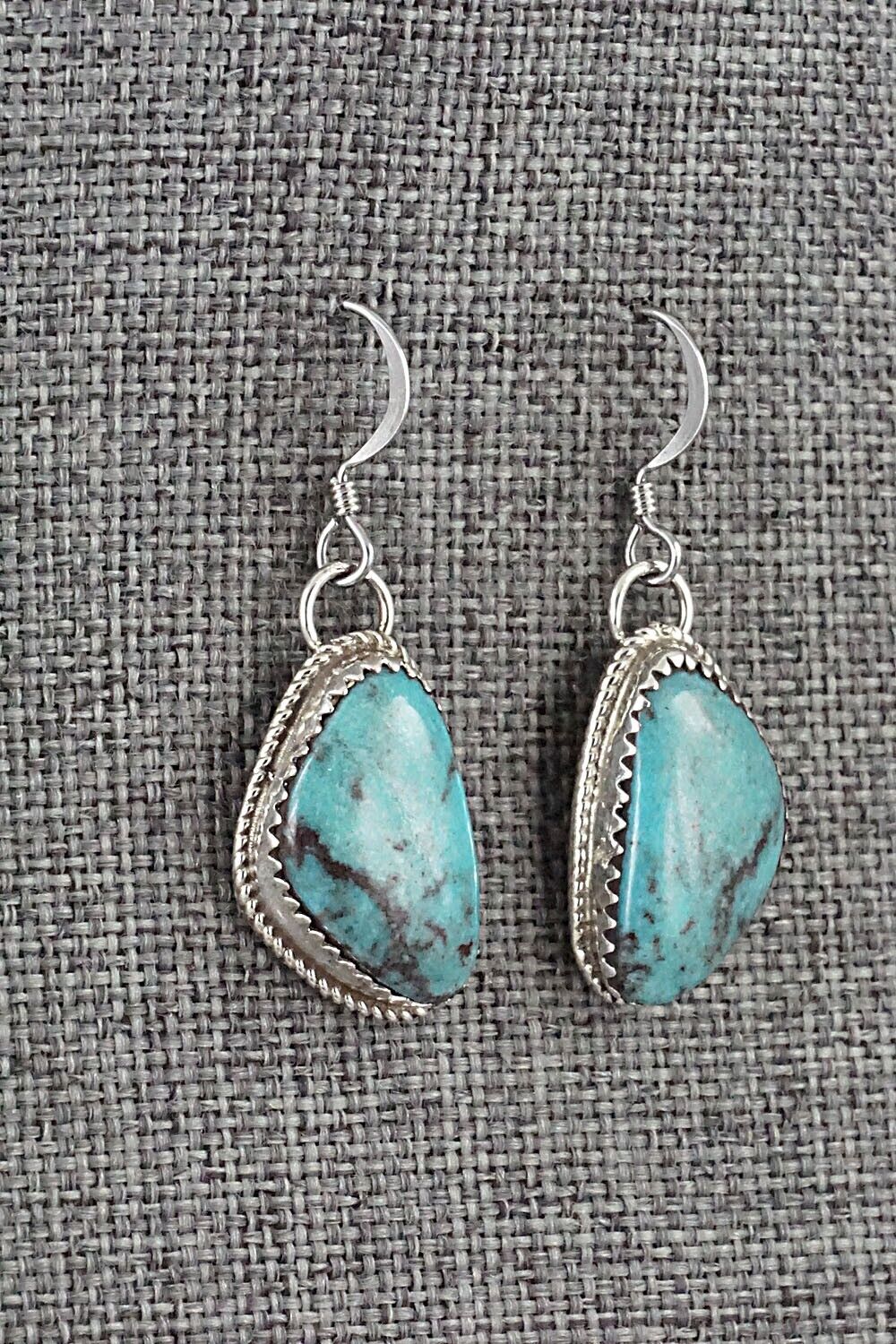 Turquoise & Sterling Silver Earrings - Ernest Hawthorne