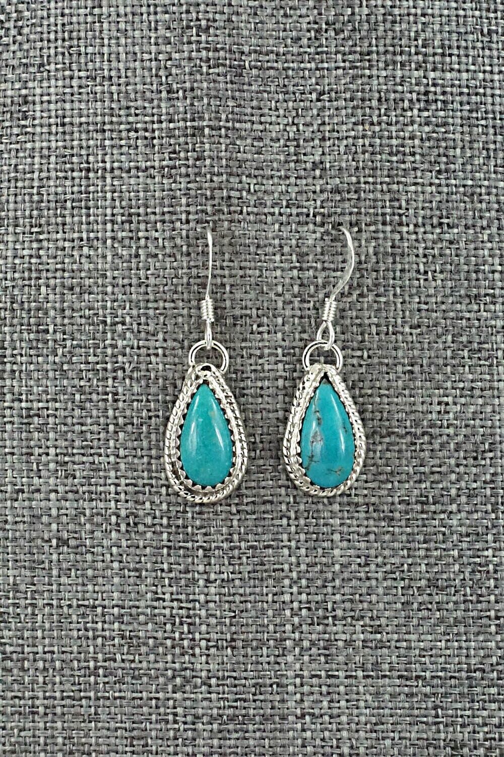 Turquoise & Sterling Silver Earrings - Angeline Platero