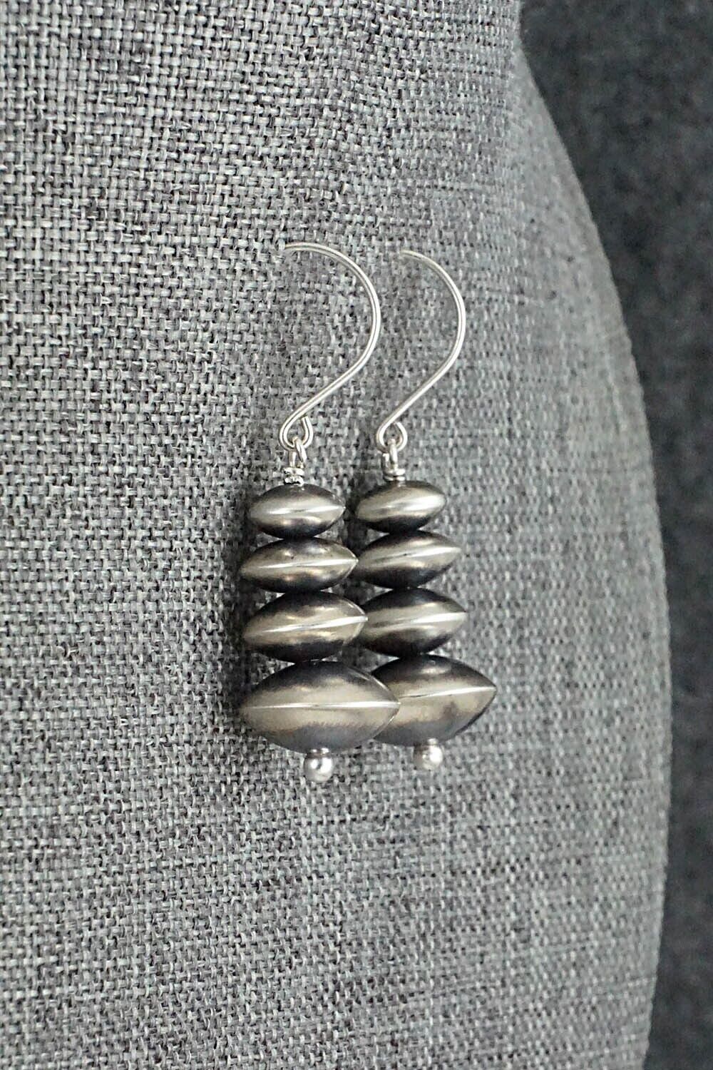 Sterling Silver Navajo Pearl Earrings - Bryannen Halwood