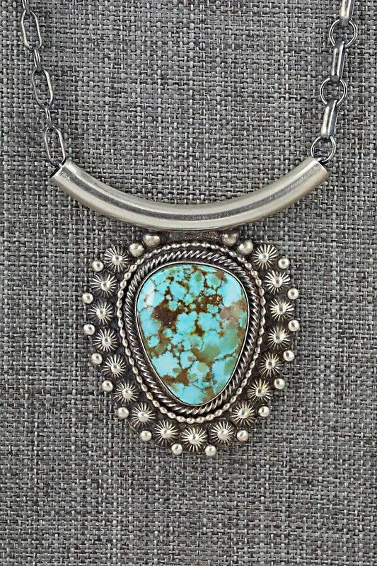 Turquoise & Sterling Silver Necklace - Tom Lewis