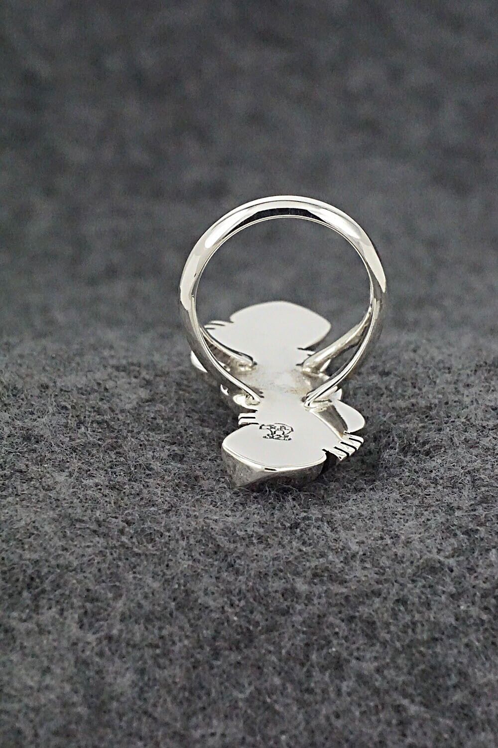 Multi-Stone & Sterling Silver Inlay Ring - James Manygoats - Size 5.5