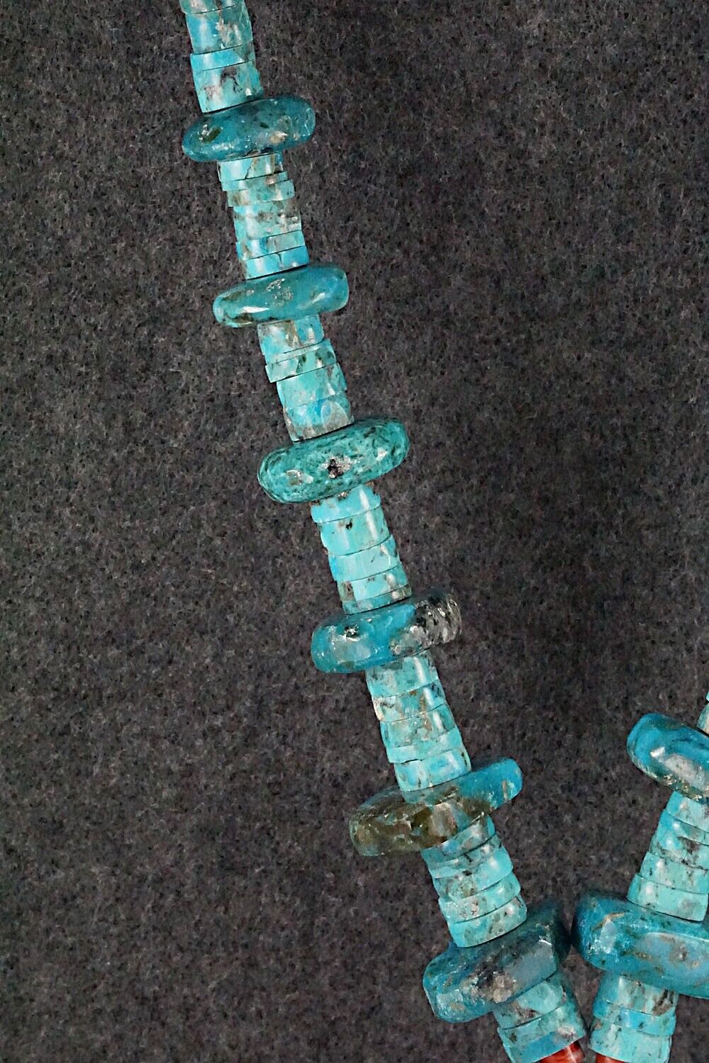 Spiny Oyster, Turquoise & Sterling Silver Necklace - Lupe Lovato