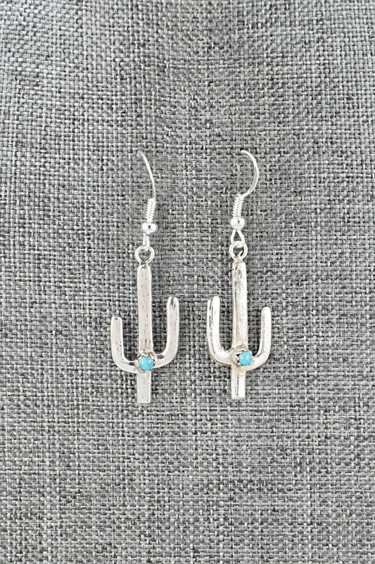 Turquoise & Sterling Silver Earrings - Lorraine Chee