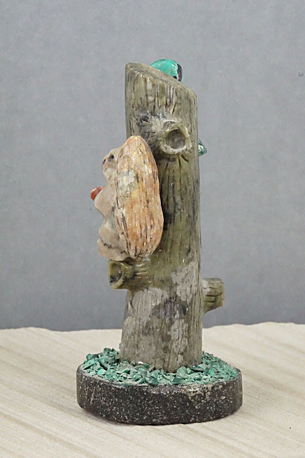 Squirrel and Bird Zuni Fetish Carving - Justin Natewa