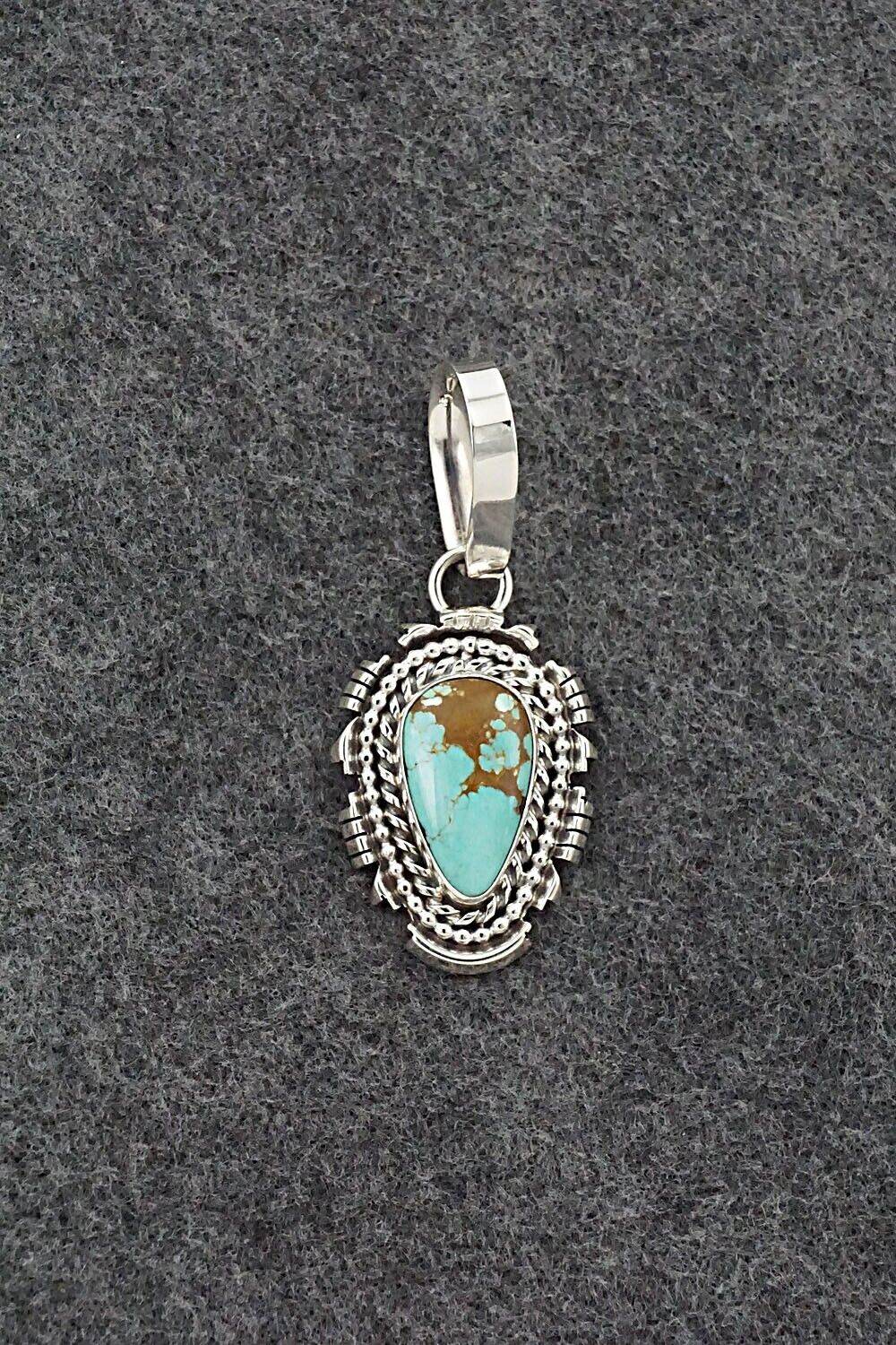 Turquoise & Sterling Silver Pendant - Randy Billy